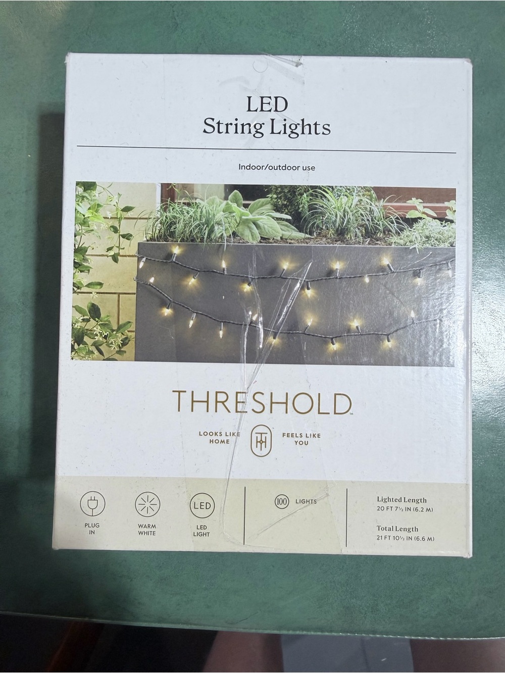Threshold Warm White LED Patio String Lights